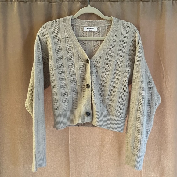 Double Zero Cream Button Up Sweater - Picture 1 of 5